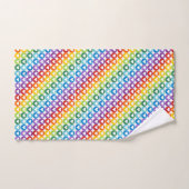 小さな明るい色のハート バスタオルセット (ハンドタオル)