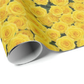 小さな明るい黄色のバラ ラッピングペーパー (ロールコーナー)