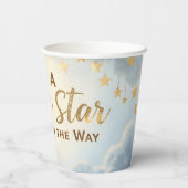 小さな星が途中で赤ちゃんシャワー紙カップ 紙コップ (裏面)