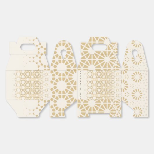 小さな星の赤ちゃんシャワーお願いボックスエレガント金ゴールド フェイバーボックス (見開き)