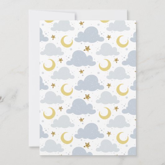 小さな星の赤ちゃんシャワーの招待状 招待状 (裏面)