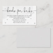 小さな星の赤ちゃんシャワーの本ベビーグレー エンクロージャーカード (正面/裏面)