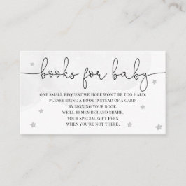 小さな星の赤ちゃんシャワーの本ベビーグレー エンクロージャーカード
