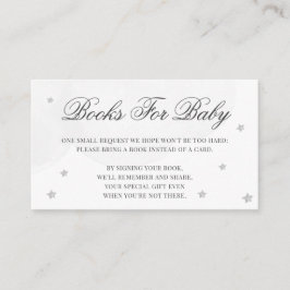 小さな星の赤ちゃんシャワーの本ベビーグレー エンクロージャーカード