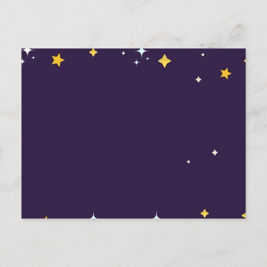 小さな星の赤ちゃんシャワーを振りかけるベビーウィッシュゲーム ポストカード (裏面)