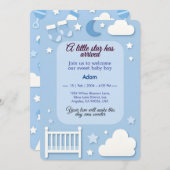 小さな星の赤ちゃんシャワー招待状 招待状 (正面/裏面)