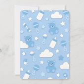 小さな星の赤ちゃんシャワー招待状 招待状 (裏面)