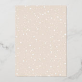 小さな星の赤男女兼用ちゃんシャワーバラ金ゴールド 箔招待状 (裏面)