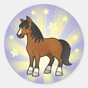 小さな星の馬 ラウンドシール