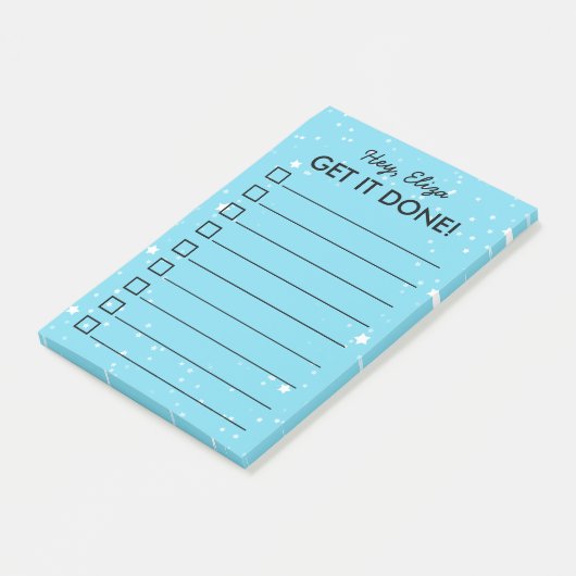 小さな星をリストに載せる | 名前をカスタムする ポストイット (アングル)