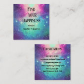 小さな星ネブラ銀河系カラフルクローズアップ スクエア名刺 (正面/裏面)