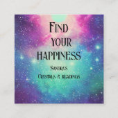 小さな星ネブラ銀河系カラフルクローズアップ スクエア名刺 (正面)