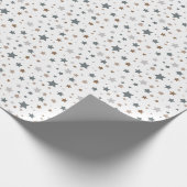 小さな星、ローズウッド、ラベンダー ラッピングペーパー (角)