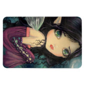 小さな月と大きな目の妖精ファンタジーアート マグネット (横)