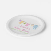 小さな服の赤ちゃんシャワー ペーパープレート (アングル)