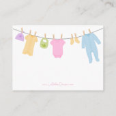 小さな服ベビーシャワーおむつラッフルチケット エンクロージャーカード (裏面)