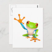 小さな木のカエル ポストカード (正面/裏面)