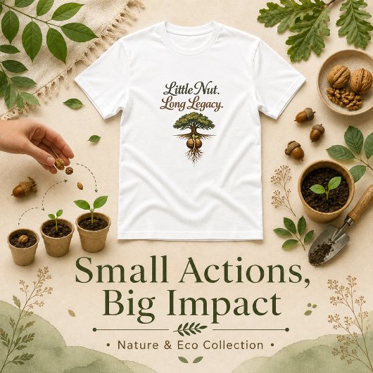 小さな木の実、大きな遺産 引用文 Tシャツ