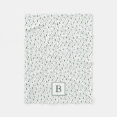 小さな木 |ホリディモノグラム フリースブランケット (正面)