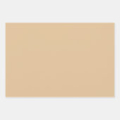 小さな木、中立の茶、HO HOセット ラッピングペーパーシート (正面2)