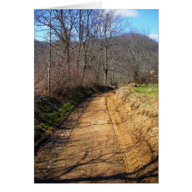 小さな未舗装の田舎道 (正面)