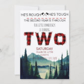 小さな林業者の誕生日招待状 - バッファロープレイド 招待状 (正面)