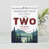 小さな林業者の誕生日招待状 - バッファロープレイド 招待状 (スタンド正面)