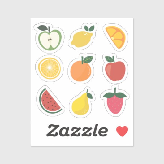 小さな果物プランナーステッカー シール (シート)
