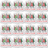 小さな格子模様のショッピングツリーをありがとう シール (正面)