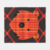 小さな格子縞の物語 フリースブランケット (正面(横))