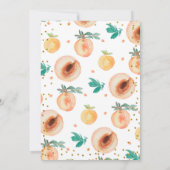 小さな桃がベビーシャワーの途中 招待状 (裏面)