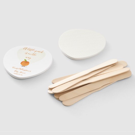 小さな桃が赤ちゃんシャワーの途中にある ハンドファン (組立なし)