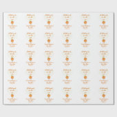 小さな桃が赤ちゃんシャワーの途中にある ラッピングペーパー (フラット)