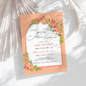 小さな桃が赤ちゃんシャワーを浴びる途中 招待状