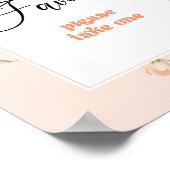 小さな桃のテーマの好意を取って下さい ポスター (角)