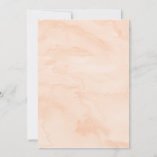 小さな桃のベビーシャワー 招待状 (裏面)