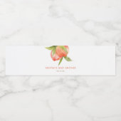 小さな桃の女の子の赤ちゃんシャワーの好意 ペットボトルラベル (シングルラベル)