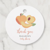 小さな桃の赤ちゃんシャワーかわいいフルーツ フェイバータグ (正面)
