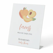 小さな桃の赤ちゃんシャワー好意かわいい果物の署名