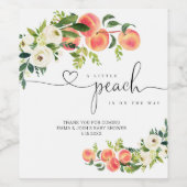 小さな桃の赤ちゃんシャワー食品飲料ラベル ワインラベル (シングルラベル)