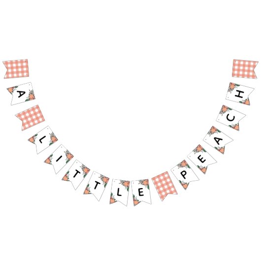 小さな桃の赤ちゃんシャワー バンティングフラッグ (全)