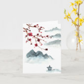 小さな桜 カード (黄色い花)