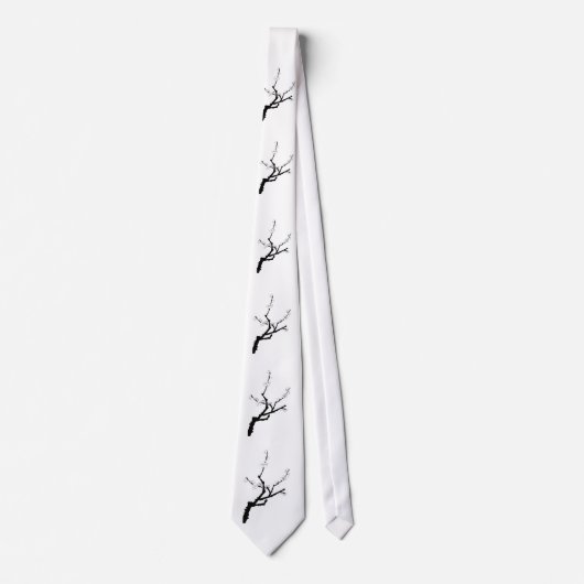 小さな梅の小枝 ネクタイ (正面)