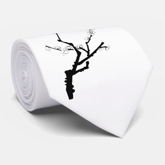 小さな梅の小枝 ネクタイ (ロール)