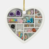 小さな棚ロックコレクター2Dprint岩の結晶 セラミックオーナメント (裏面)