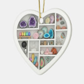 小さな棚ロックコレクター2Dprint岩の結晶 セラミックオーナメント (左)