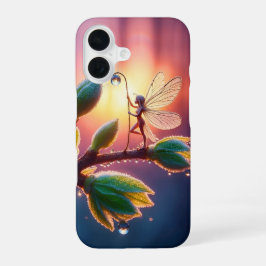 小さな森の精の幻想的なマクロフォトグラフィー iPhone 16ケース