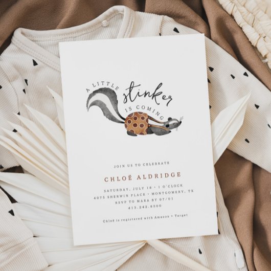 小さな森林地帯の動物の赤ちゃんシャワー 招待状