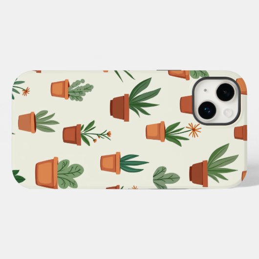 小さな植木鉢のiPhoneケース Case-Mate iPhoneケース (裏面 (横))
