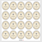 小さな楕円形ハニーラベルビーフランスのクイーンラインジャース シール (シート)